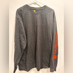 Men’s XL long sleeve gray Carhartt tee shirt.